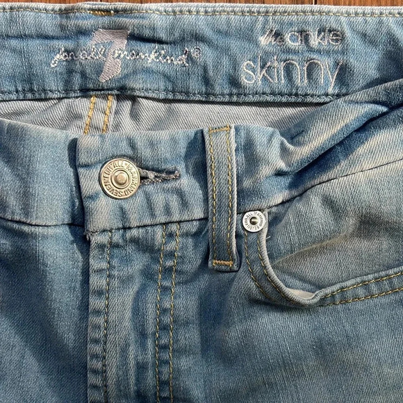 7 For All Mankind b(air) The Ankle Skinny Jeans 27 - Picture 5 of 12